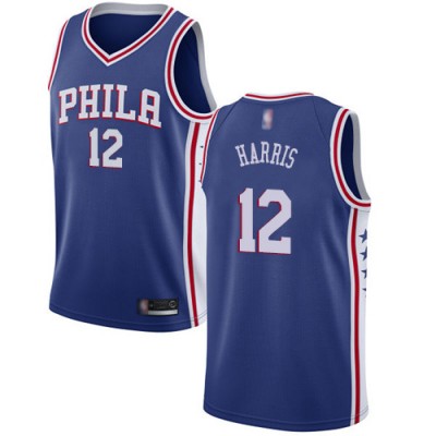 Nike Philadelphia 76ers #12 Tobias Harris Blue NBA Swingman Icon Edition Jersey Men's